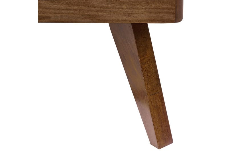 Säng med lamellram Poissy - Mörk trä, beige, 160x200 cm - Möbler - Sovrum - Sängram & sängstomme