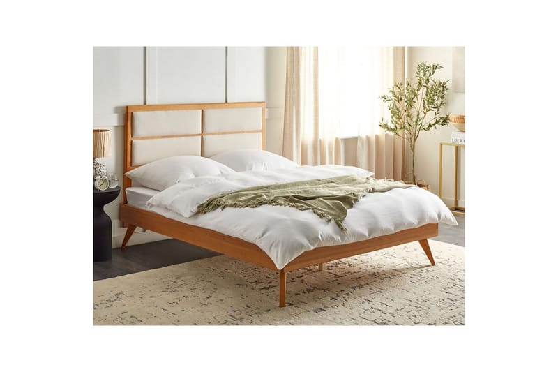 Säng med lamellram Poissy - Ljus trä, beige, 160x200 cm - Möbler - Sovrum - Sängram & sängstomme