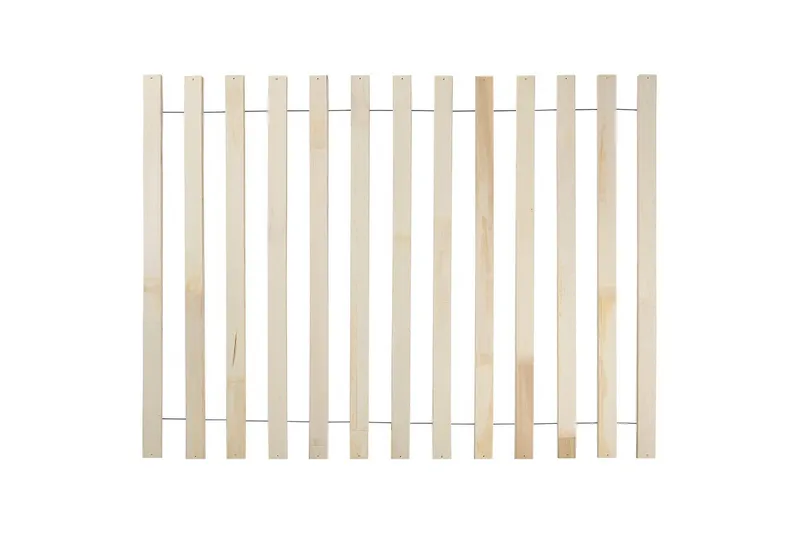 Säng med LED-belysning Boisset - Brun/Gummiträ, 140x200 cm - Möbler - Sovrum - Sängram & sängstomme