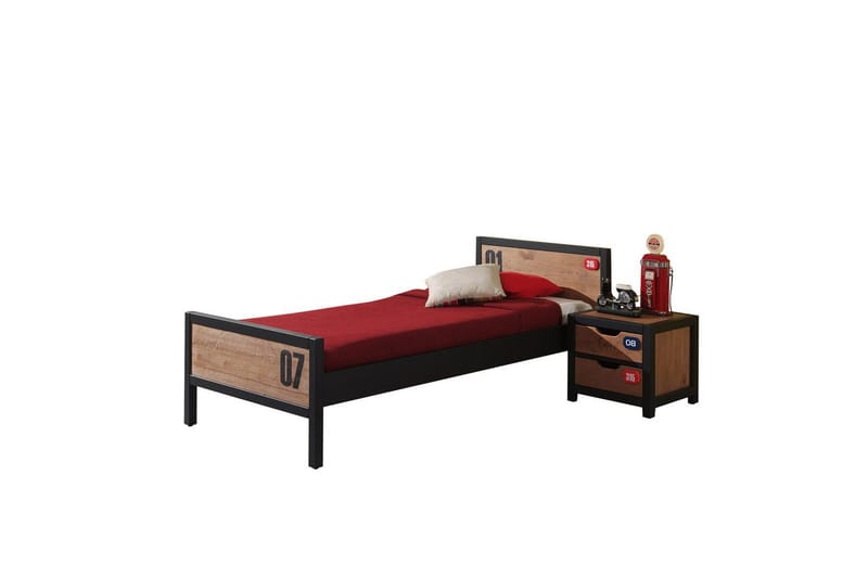 Säng med nattduksbord Alex