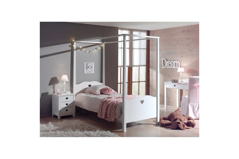 Säng med nattduksbord Amori Vit - Möbler - Sovrum - Möbelset för sovrum