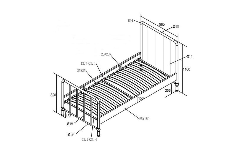 Säng med nattduksbord Bronxx Vit - Vit - Möbler - Sovrum - Möbelset för sovrum