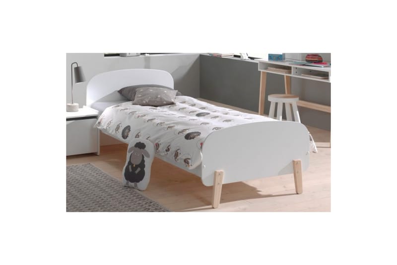 Säng med nattduksbord Kiddy Vit - Vit - Möbler - Sovrum - Möbelset för sovrum