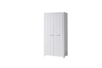 Säng med ribbotten nattduksbord 2-dörrars garderob skrivbord bokhylla låda Erik - Möbler - Sovrum - Möbelset för sovrum