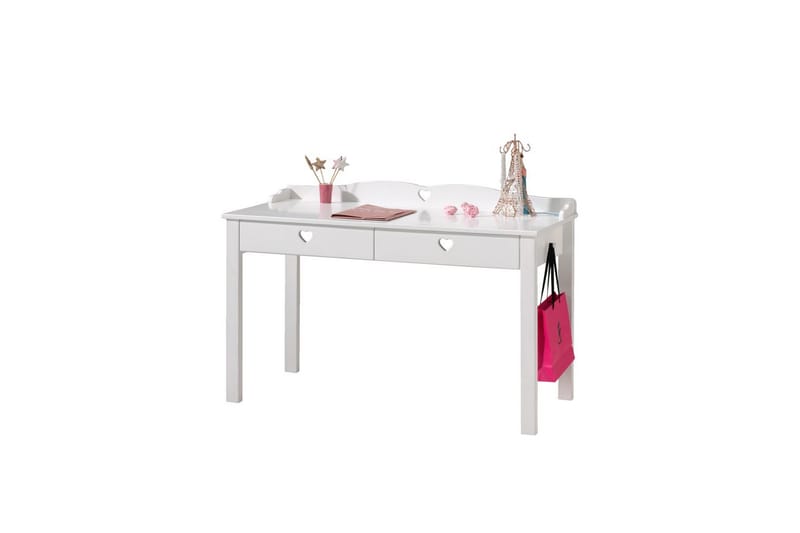 Säng med ribbotten nattduksbord garderob skrivbord bokhylla Amori Vit 3-dörrar - 3-dörrar - Möbler - Sovrum - Möbelset för sovrum