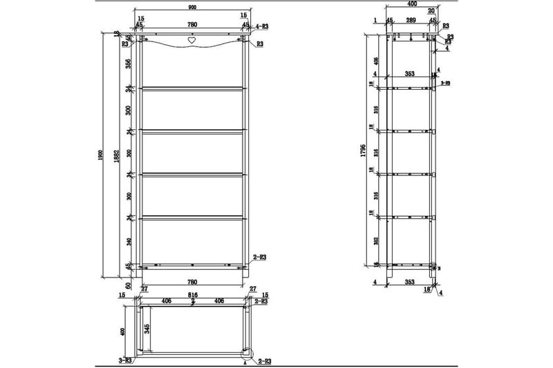 Säng med ribbotten nattduksbord garderob skrivbord bokhylla låda Amori Vit - Möbler - Sovrum - Möbelset för sovrum