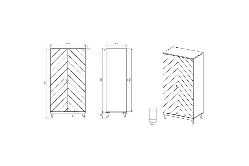 Säng med sängbord, garderob Billy Vit - Möbler - Sovrum - Möbelset för sovrum