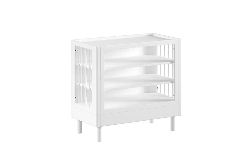 Säng med sängbord, garderob, skötbord Forrest Vit bok - Vit bok - Möbler - Sovrum - Möbelset för sovrum