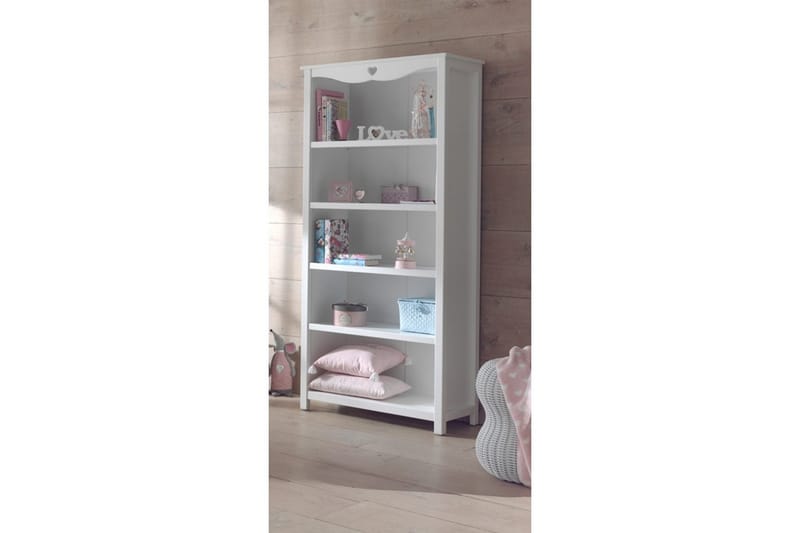 Säng med sängbord, garderob, skrivbord, bokhylla Amori Vit 2 dörrar - 2 dörrar - Möbler - Sovrum - Möbelset för sovrum