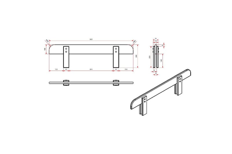 Säng med sängbord Vägg hyllor Skyddsrail Kiddy Rosa - Rosa - Möbler - Sovrum - Möbelset för sovrum