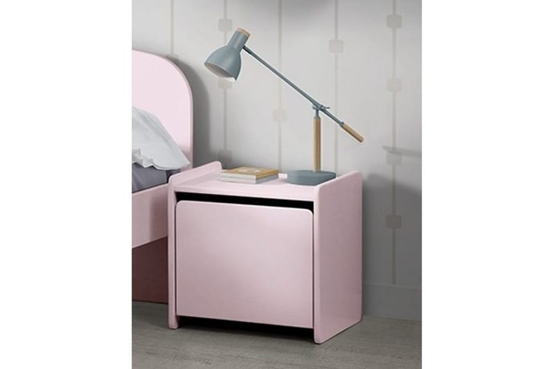 Säng med sängbord Vägg hyllor Skyddsrail Kiddy Rosa - Rosa - Möbler - Sovrum - Möbelset för sovrum