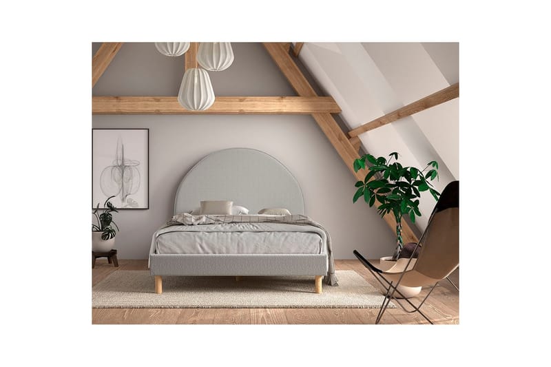 Säng Moon Grå, 140 x 200 cm - Grå, 140 x 200 cm - Möbler - Sovrum - Sängram & sängstomme