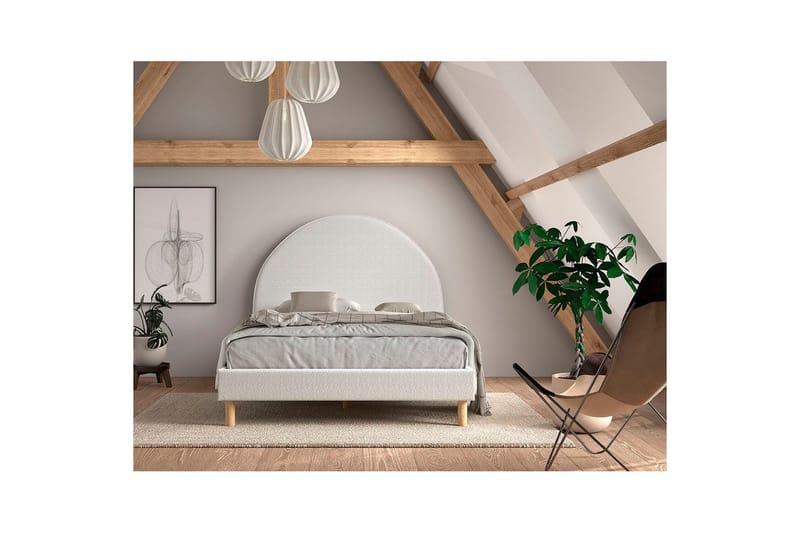 Säng Moon Vit, 140 x 200 cm - Vit, 140 x 200 cm - Möbler - Sovrum - Sängram & sängstomme