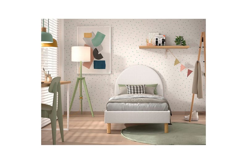 Säng Moon Vit, 90 x 200 cm - Vit, 90 x 200 cm - Möbler - Sovrum - Sängram & sängstomme