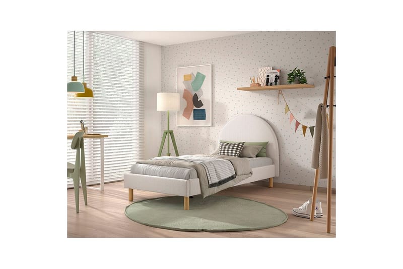 Säng Moon Vit, 90 x 200 cm - Vit, 90 x 200 cm - Möbler - Sovrum - Sängram & sängstomme