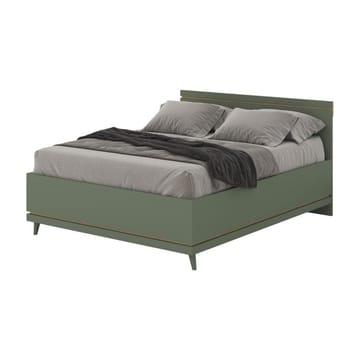 Säng Skandinavisk - 160 cm, Dämpad grön - Oljad ek - Möbler - Sovrum - Sängram & sängstomme
