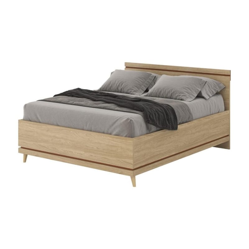 Säng Skandinavisk - 160 cm, Oljerad Ek - Möbler - Sovrum - Sängram & sängstomme
