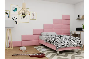 Adeliza Kontinentalsäng 90x200 cm - Rosa - Möbler - Sovrum - Sängar - Komplett Sängpaket
