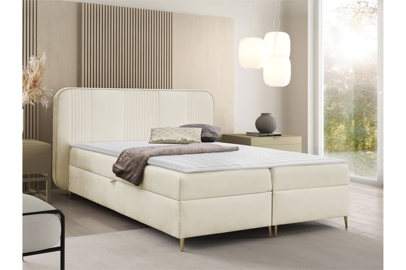 Alani Sängpaket Kontinentalsäng 120x200 cm - Beige - Möbler - Sovrum - Sängar - Komplett Sängpaket