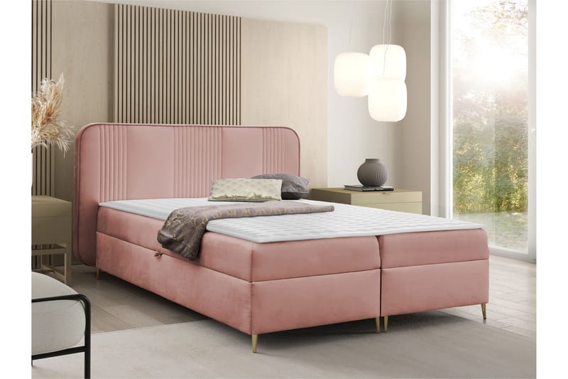 Alani Sängpaket Kontinentalsäng 140x200 cm - Rosa - Möbler - Sovrum - Sängar - Komplett Sängpaket