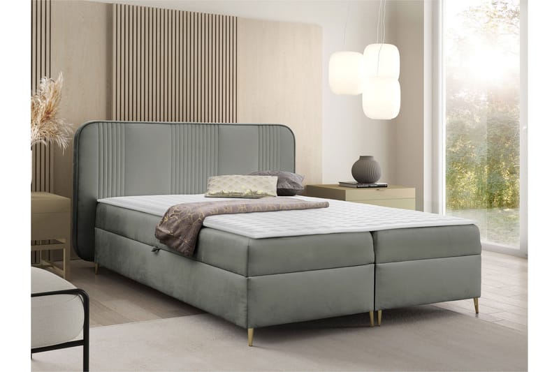 Alani Sängpaket Kontinentalsäng 160x200 cm - Grå - Möbler - Sovrum - Sängar - Komplett Sängpaket