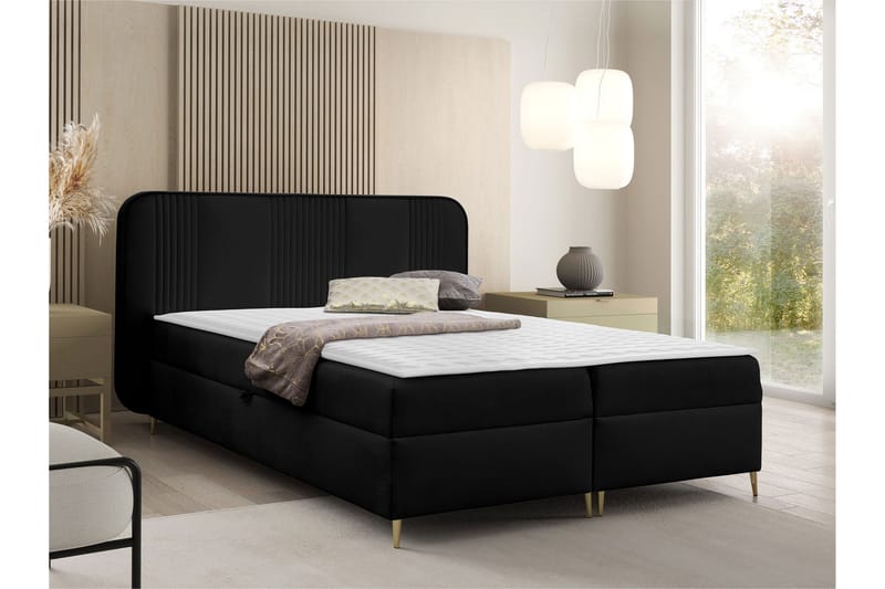 Alani Sängpaket Kontinentalsäng 160x200 cm - Svart - Möbler - Sovrum - Sängar - Komplett Sängpaket
