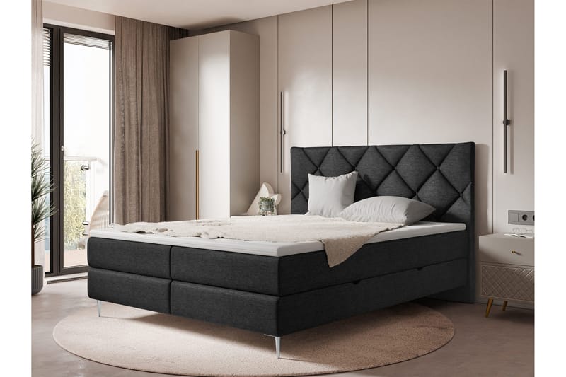Alasia Sängpaket Kontinentalsäng 140x200 cm - Svart - Möbler - Sovrum - Sängar - Komplett Sängpaket