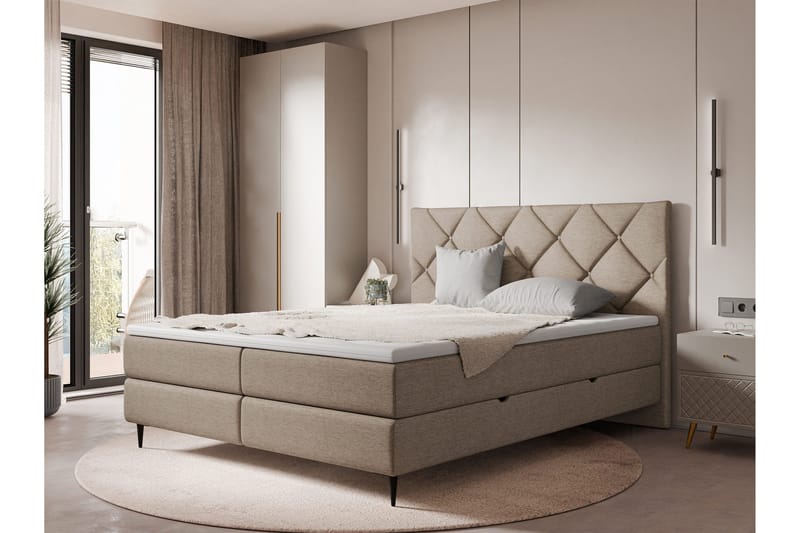 Alasia Sängpaket Kontinentalsäng 160x200 cm - Brun - Möbler - Sovrum - Sängar - Komplett Sängpaket