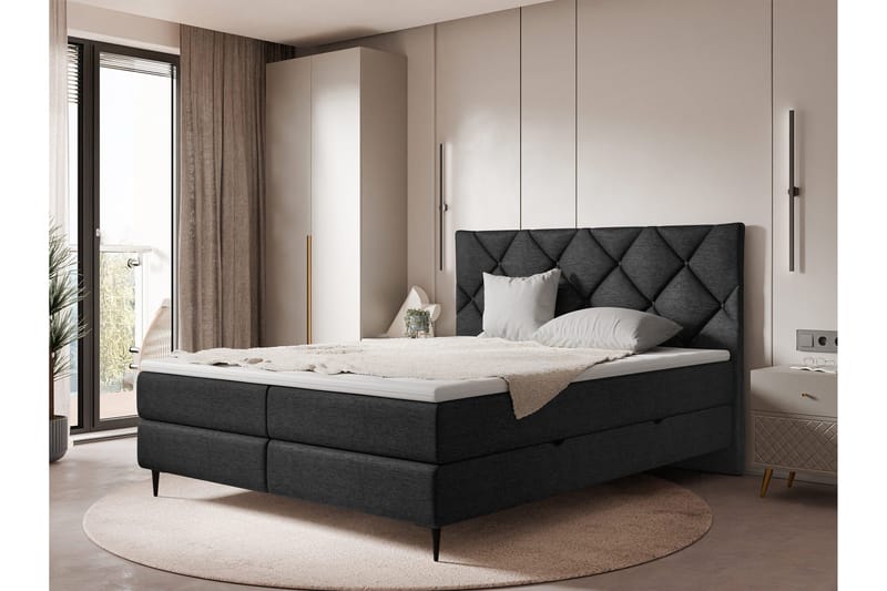 Alasia Sängpaket Kontinentalsäng 160x200 cm - Svart - Möbler - Sovrum - Sängar - Komplett Sängpaket