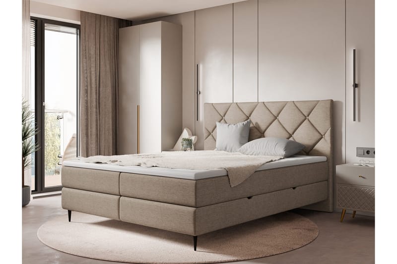 Alasia Sängpaket Kontinentalsäng 180x200 cm - Brun - Möbler - Sovrum - Sängar - Komplett Sängpaket