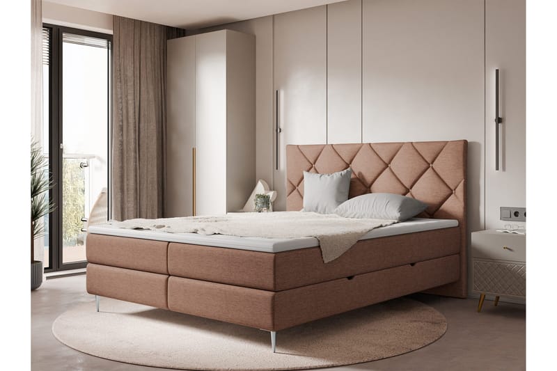 Alasia Sängpaket Kontinentalsäng 180x200 cm - Brun - Möbler - Sovrum - Sängar - Komplett Sängpaket