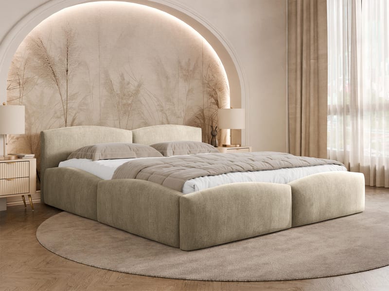 Aldrosen Sängram med förvaring 160x200 cm - beige - Möbler - Sovrum - Sängar - Sängar med förvaring