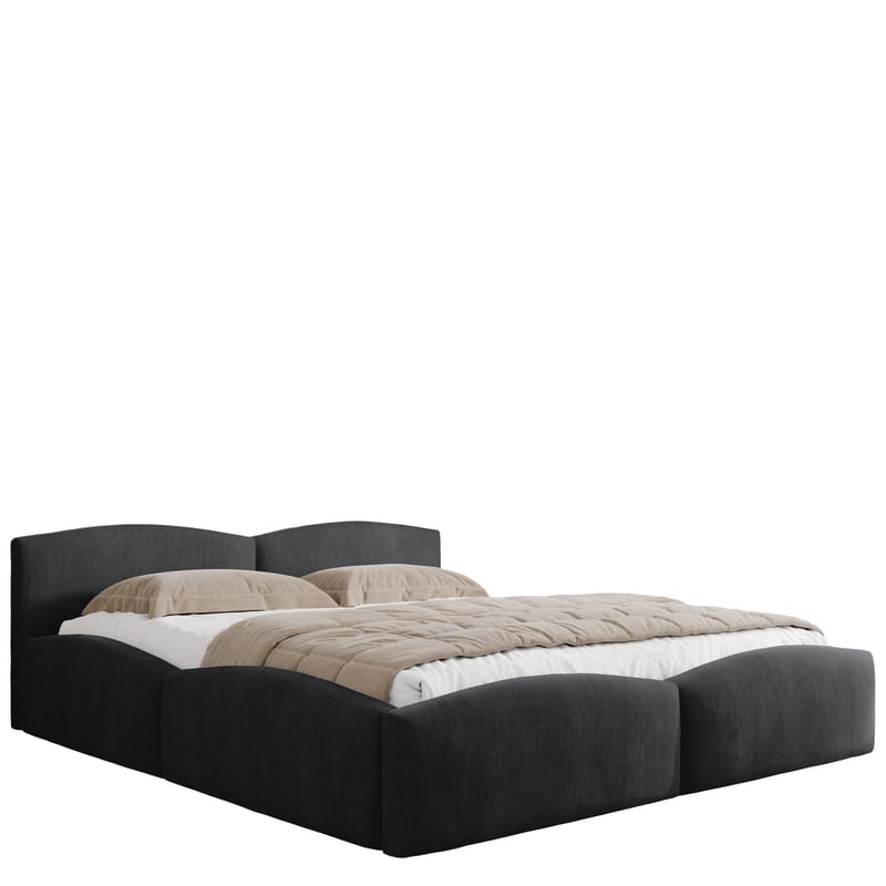 Aldrosen Sängram med förvaring 160x200 cm, svart