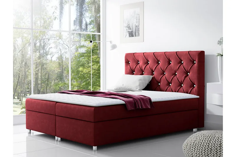 Alida Sängpaket Kontinentalsäng 120x200 cm - Röd - Möbler - Sovrum - Sängar - Komplett Sängpaket