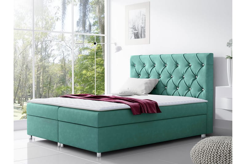 Alida Sängpaket Kontinentalsäng 140x200 cm - Turkos - Möbler - Sovrum - Sängar - Komplett Sängpaket