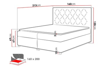 Alida Sängpaket Kontinentalsäng 160x200 cm - Turkos - Möbler - Sovrum - Sängar - Komplett Sängpaket