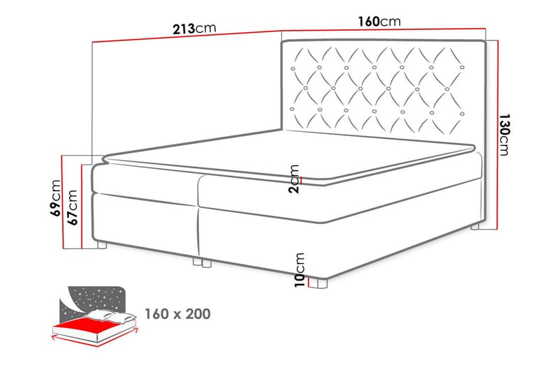 Alida Sängpaket Kontinentalsäng 160x200 cm - Turkos - Möbler - Sovrum - Sängar - Komplett Sängpaket