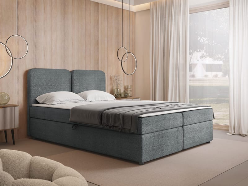 Allgunnen Sängpaket Kontinentalsäng 160x200 cm - Grå - Möbler - Sovrum - Sängar - Komplett Sängpaket