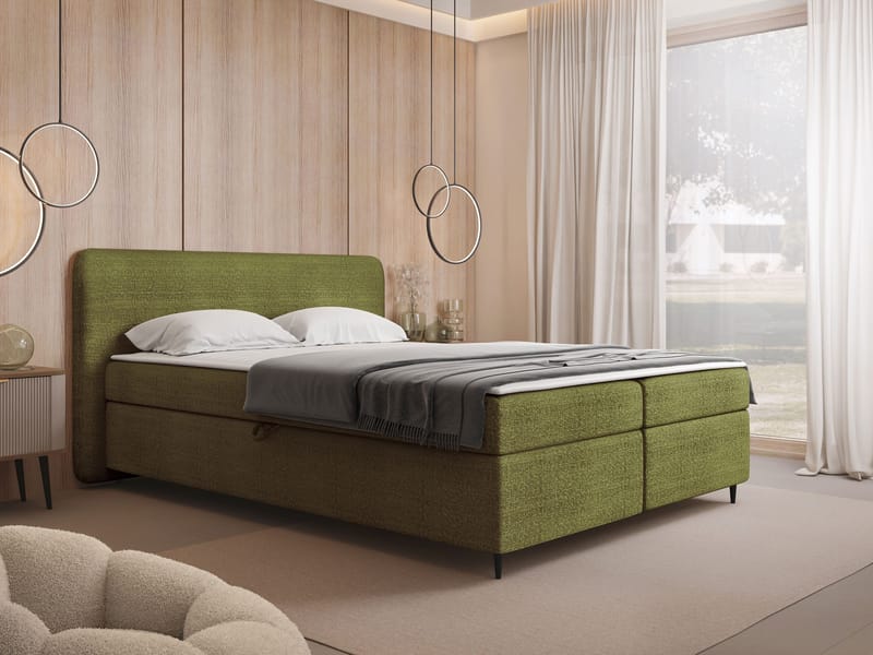 Allgunnen Sängpaket Kontinentalsäng 160x200 cm - Grön - Möbler - Sovrum - Sängar - Komplett Sängpaket