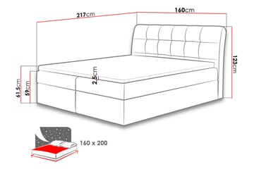 Alvik Kontinentalsäng 160x200 - Beige - Möbler - Sovrum - Sängar - Kontinentalsängar