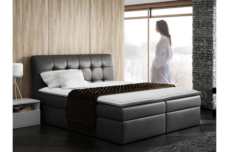 Alvik Sängpaket Kontinentalsäng 120x200 cm - Svart - Möbler - Sovrum - Sängar - Komplett S ängpaket