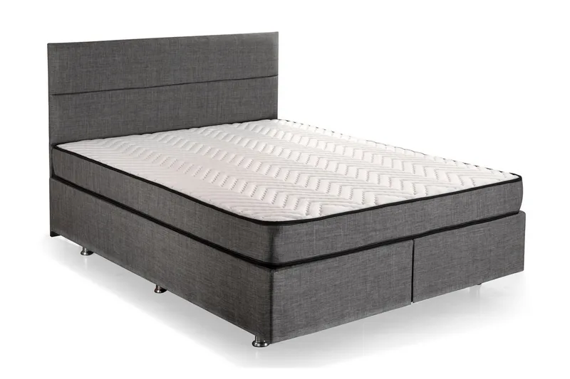 Argentu Kontinentalsäng 150x200 cm - Grå - Möbler - Sovrum - Sängar - Komplett Sängpaket