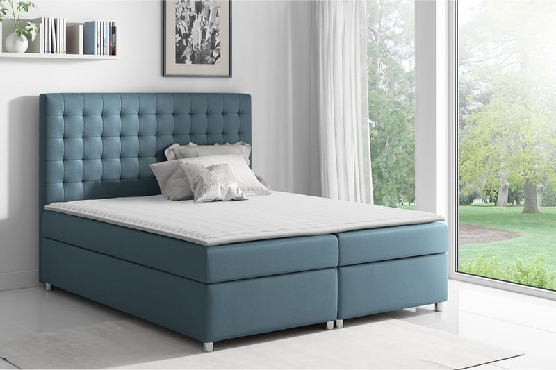 Asti Sängpaket Kontinentalsäng 120x200 cm - Blå - Möbler - Sovrum - Sängar - Komplett Sängpaket