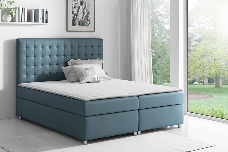 Asti Sängpaket Kontinentalsäng 140x200 cm - Blå - Möbler - Sovrum - Sängar - Komplett Sängpaket