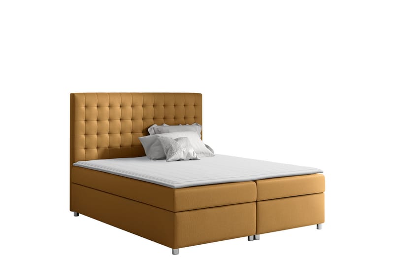 Asti Sängpaket Kontinentalsäng 160x200 cm - Gul - Möbler - Sovrum - Sängar - Komplett Sängpaket
