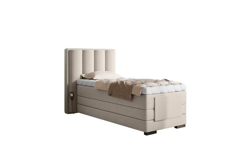 Banti Ställbar Kontinentalsäng 90x200 cm, Beige
