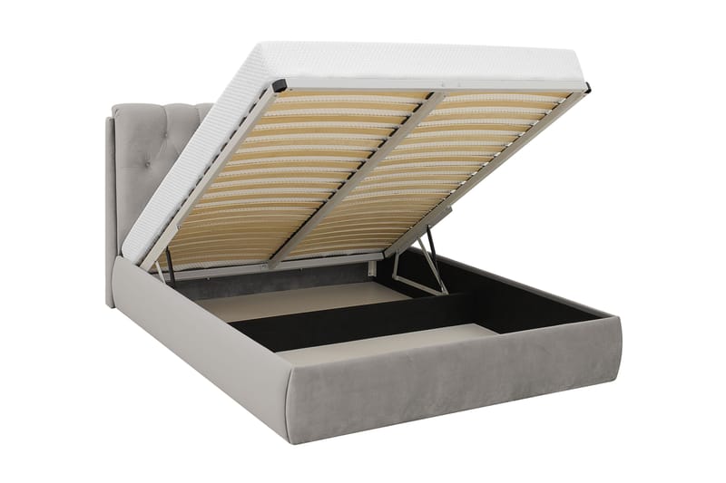 Bedford Sängpaket med Förvaring 160x200 cm - Grå - Möbler - Sovrum - Sängar - Komplett Sängpaket