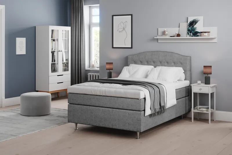 Belda Sängpaket 120x200 Medium - Grå - Möbler - Sovrum - Sängar - Komplett Sängpaket