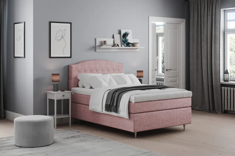 Belda Sängpaket 140x200 Medium - Rosa - Möbler - Sovrum - Sängar - Komplett Sängpaket