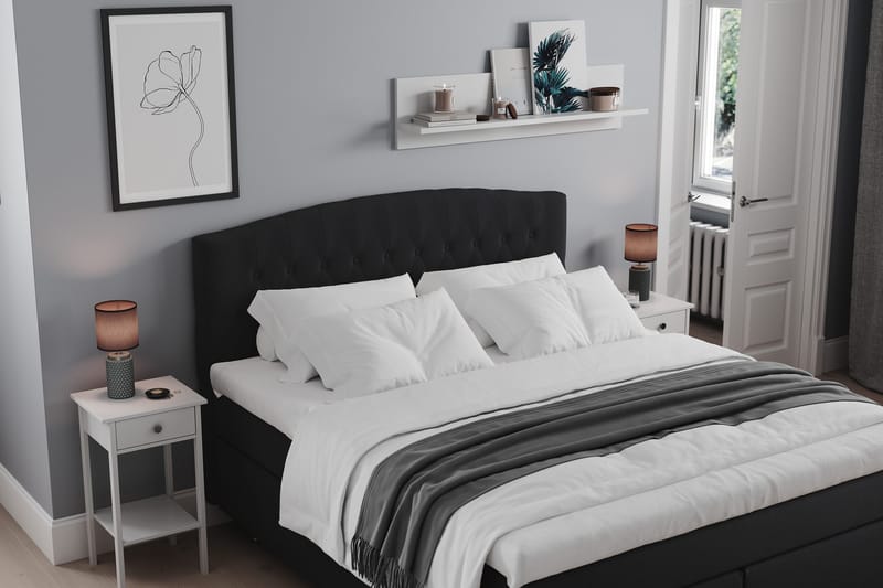 Belda Sängpaket 160x200 Fast/Medium - Svart - Möbler - Sovrum - Sängar - Komplett Sängpaket